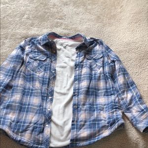 Blue Checkered Fleece Flannel